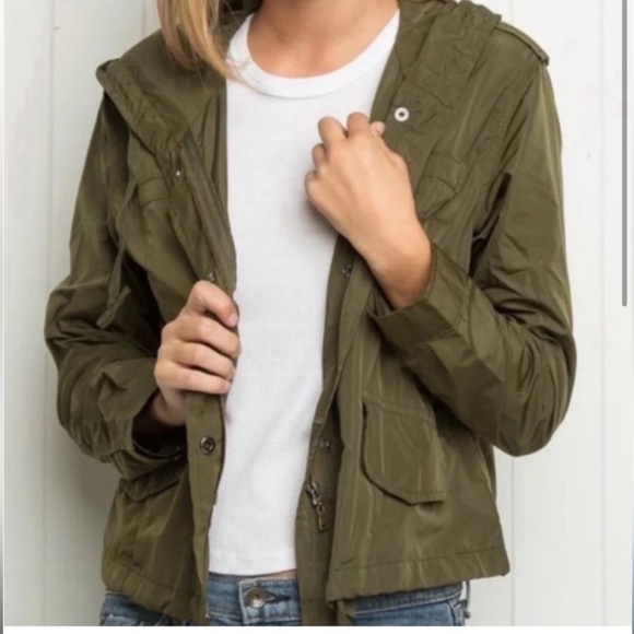 Brandy Melville Army Green Hailey Utility Jacket One Size med - Picture 1 of 10